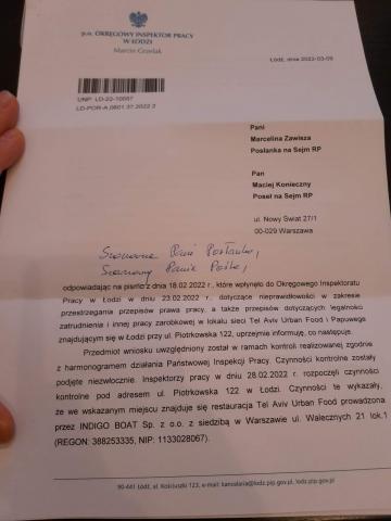 Kontrola inspekcji pracy w Tel Aviv!